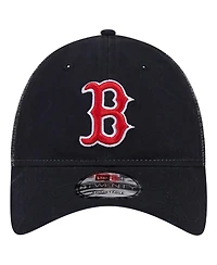 New Era Men's Navy Boston Red Sox Team Slick Trucker 9TWENTY Adjustable Hat