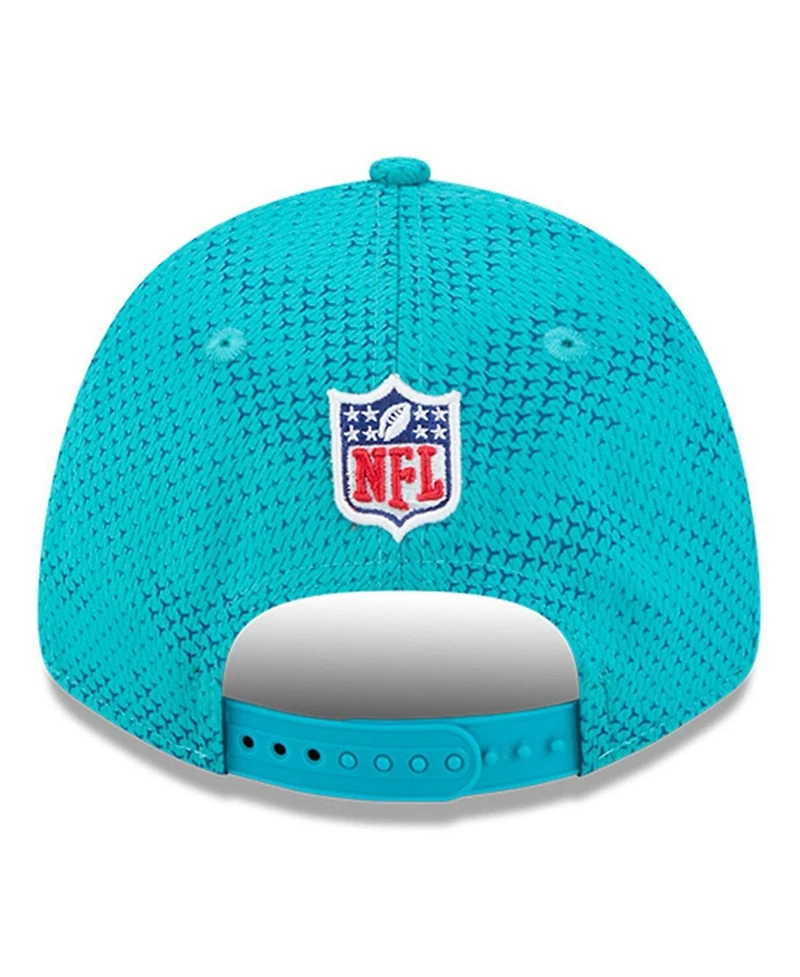 New Era Men's Aqua Miami Dolphins 2024 Sideline 9FORTY Stretch-Snap Hat