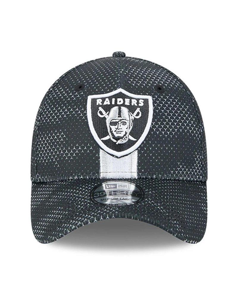 New Era Men's Black Las Vegas Raiders 2024 Sideline 39THIRTY Flex Hat