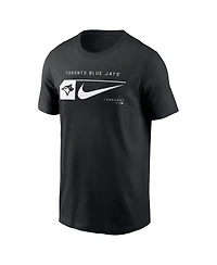 Nike Men's Black Toronto Blue Jays Fashion Graphic Swoosh T-Shirt