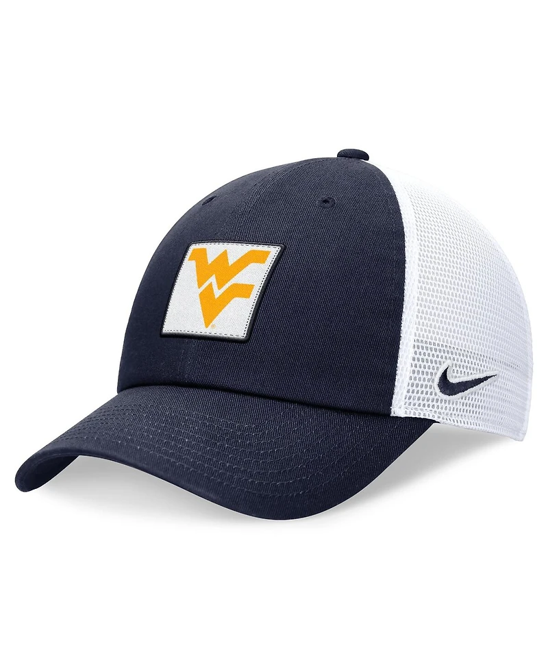 Nike Men's Navy/White West Virginia Mountaineers Primetime Club Trucker Adjustable Hat