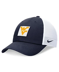 Nike Men's Navy/White West Virginia Mountaineers Primetime Club Trucker Adjustable Hat