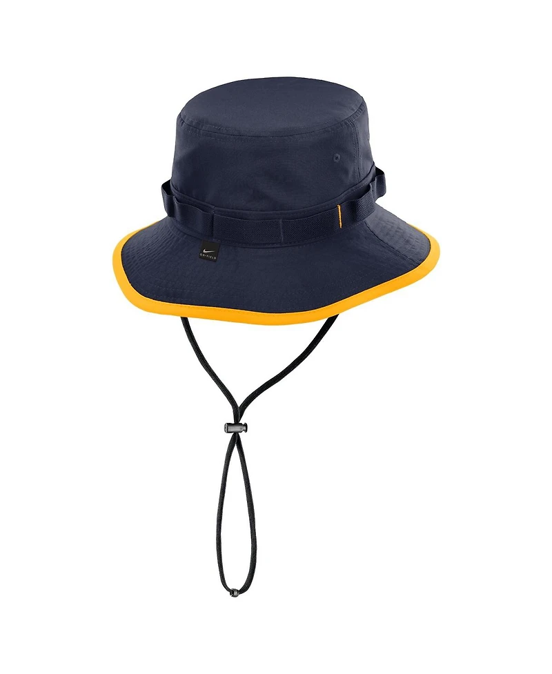 Nike Men's Navy West Virginia Mountaineers 2024/25 On-Field Apex Performance Boonie Bucket Hat