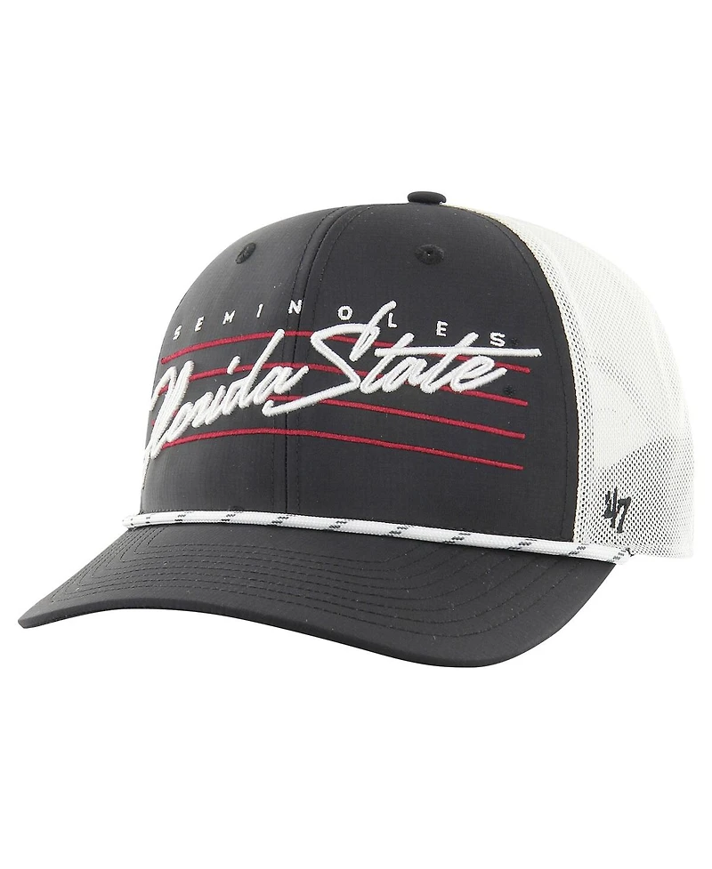 '47 Brand Men's Black Florida State Seminoles Downburst Trucker Adjustable Hat