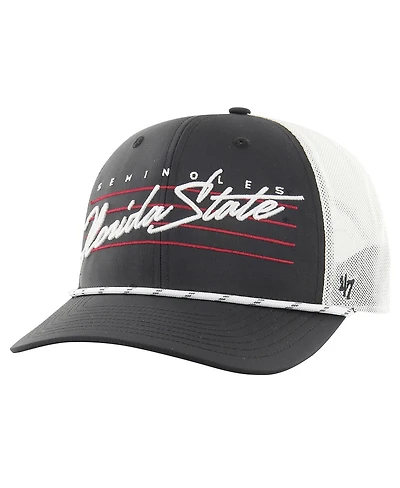 '47 Brand Men's Black Florida State Seminoles Downburst Trucker Adjustable Hat