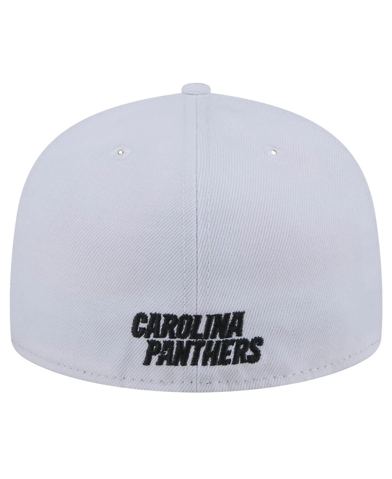 New Era Men's White Carolina Panthers Omaha 59FIFTY Fitted Hat