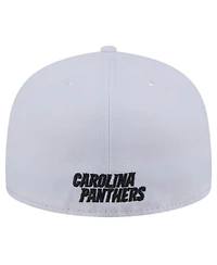 New Era Men's White Carolina Panthers Omaha 59FIFTY Fitted Hat