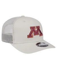 New Era Men's Stone Minnesota Golden Gophers Canvas 9SEVENTY Stretch-Snap Hat