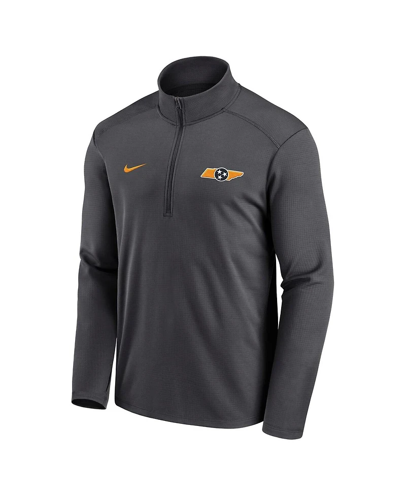 Nike Men's Anthracite Tennessee Volunteers Pacer Half-Zip Pullover Top