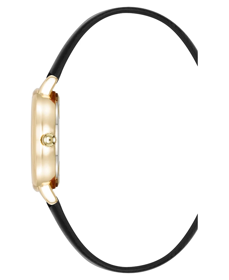 Anne Klein Women's Quartz Easy to Read Leather and Gold-Tone Alloy Metal Watch