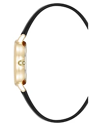 Anne Klein Women's Quartz Easy to Read Leather and Gold-Tone Alloy Metal Watch