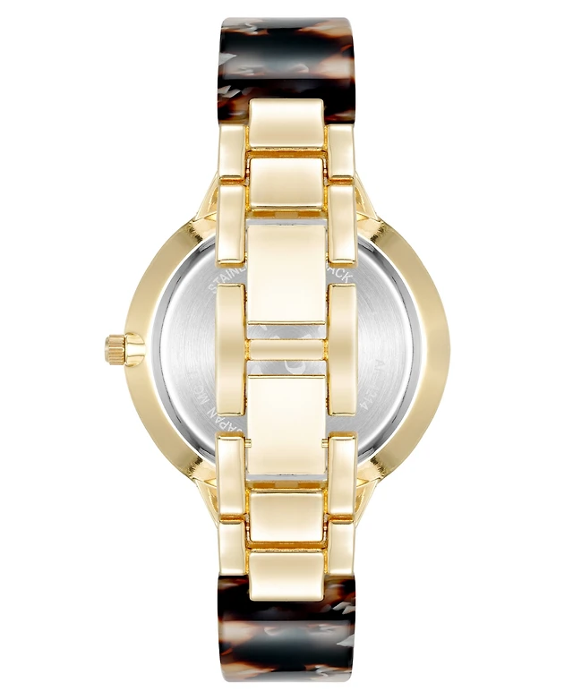 NIB Anne Klein Women\'s Swarovski Crystal & Gold-Tone Tortoise Watch Anne Klein, Women main image 4
