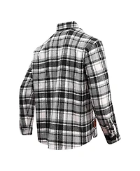 Freeze Max Men's Snoopy Black Peanuts Top Dog Flannel Button-Up Shirt