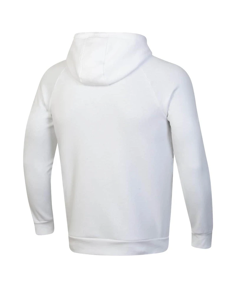 Under Armour Men's White Notre Dame Fighting Irish Throwback Interlocking Nd Gold Rush Rival Raglan Pullover Hoodie
