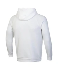 Under Armour Men's White Notre Dame Fighting Irish Throwback Interlocking Nd Gold Rush Rival Raglan Pullover Hoodie