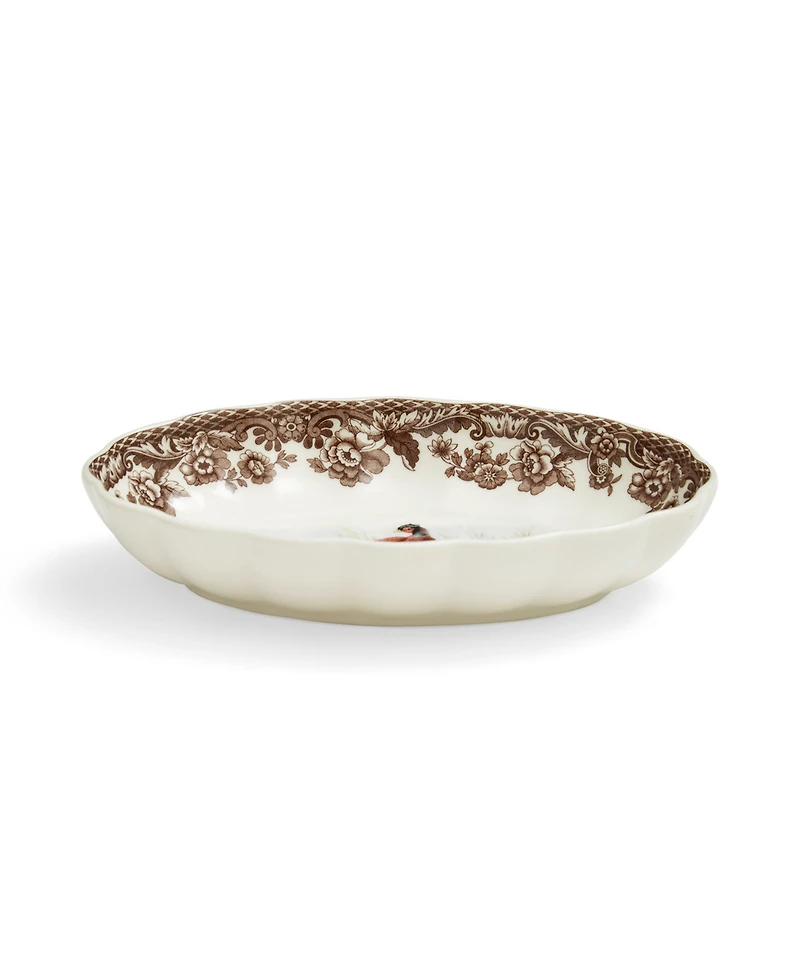 Spode Woodland Pheasant Oval Fluted Dish, Set of 2