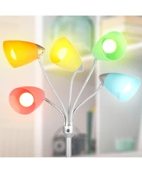 Medusa 74" Led 5-Light Floor Lamp with Interchangeable Shades