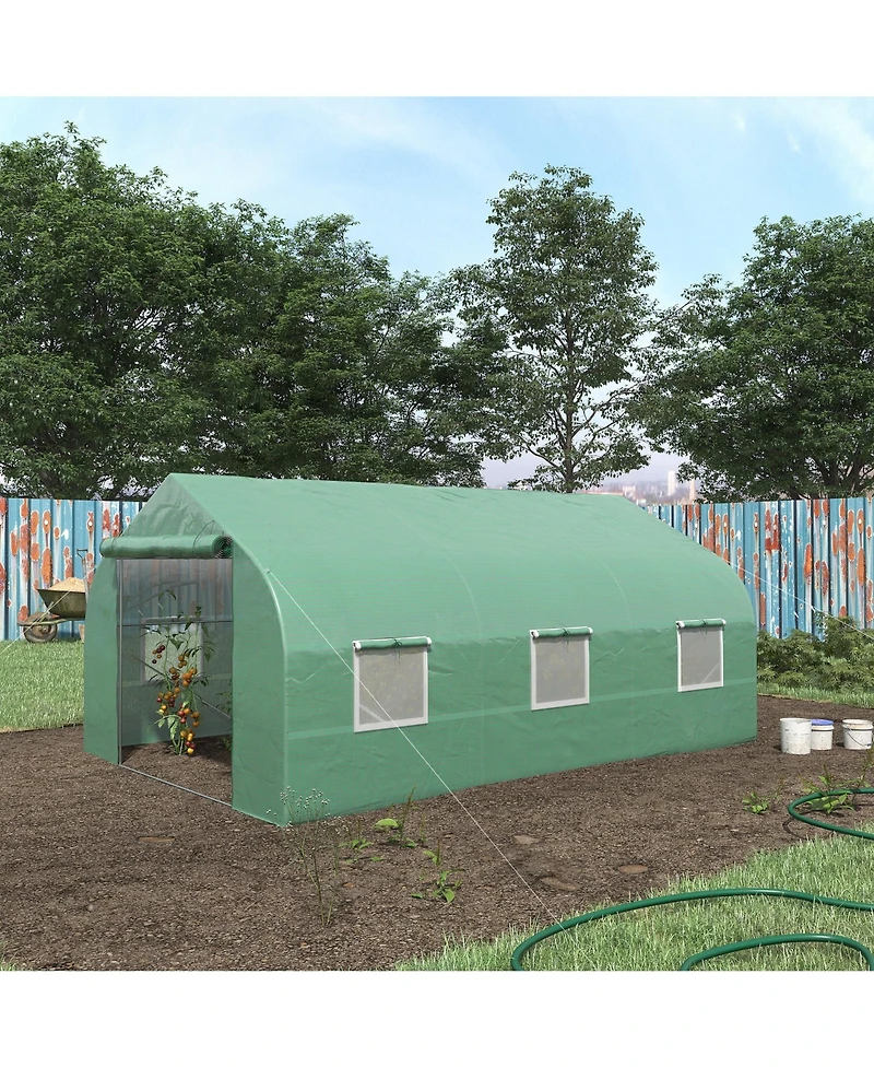 Walk-in Greenhouse w/Mesh Door, Windows (11.5'x10'x7')