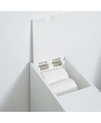 Wooden Narrow Modern Bathroom Furniture Cabinet, White