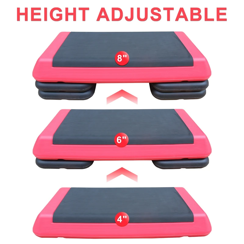 Streamdale Adjustable Workout Stepper with 4 Risers