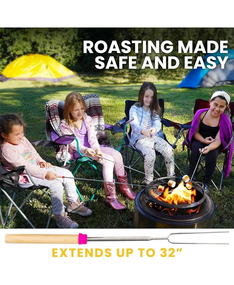 Zulay Kitchen Long Marshmallow Roasting Sticks Extendable Design