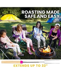 Zulay Kitchen Long Marshmallow Roasting Sticks Extendable Design