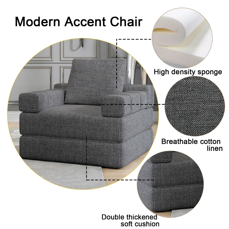 Streamdale Convertible Single Sofa Bed for Living Spaces