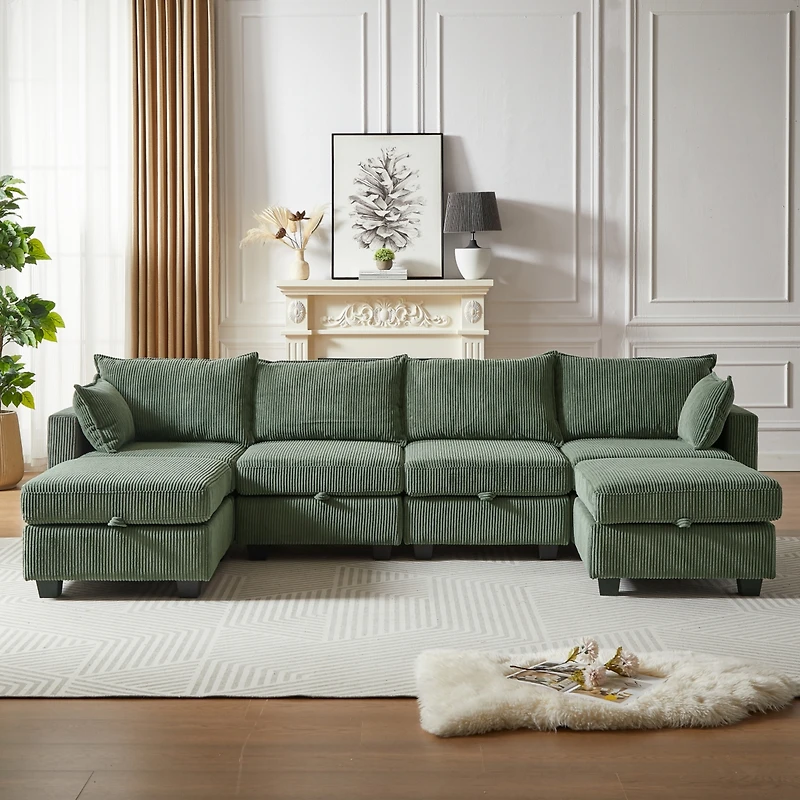 Streamdale Modular Sectional Sofa with Storage and Convertible Sleeper