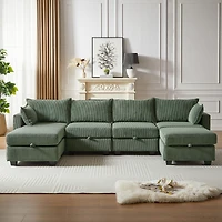 Streamdale Modular Sectional Sofa with Storage and Convertible Sleeper