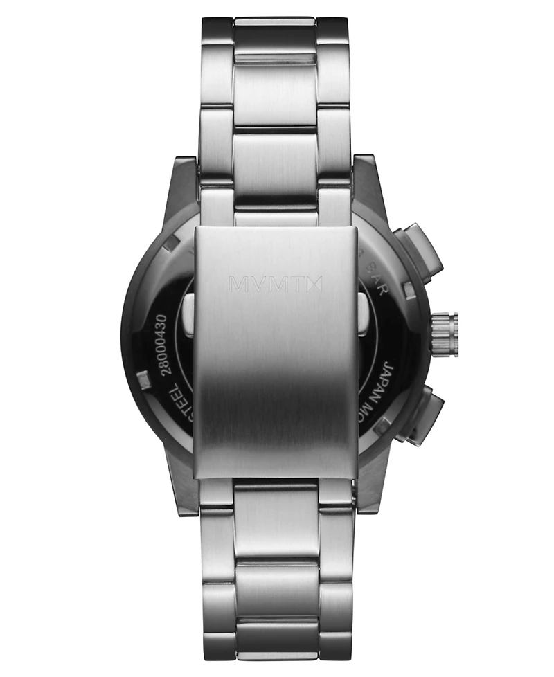 Mvmt Men's Chrono Ii Silver Stainless Steel Watch 44mm