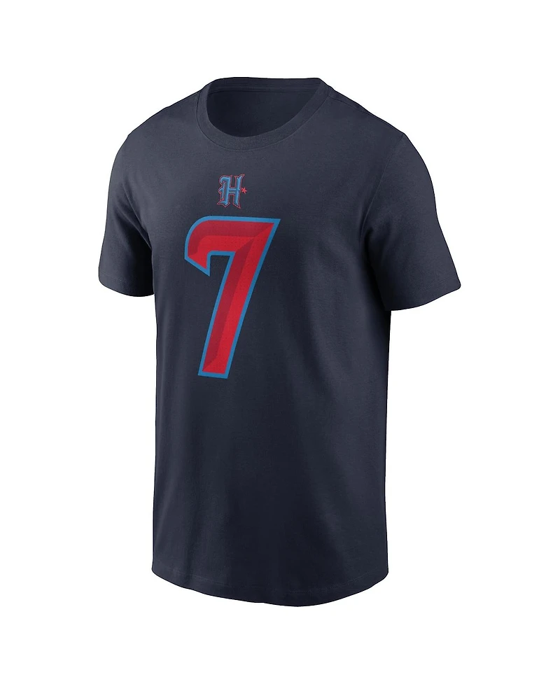 Nike Men's C.j. Stroud Navy Houston Texans Name Number T-Shirt