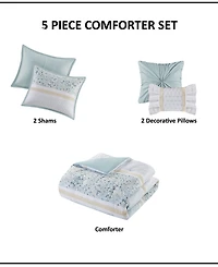 Madison Park Caralie Seersucker 5-Pc. Comforter Set, Full/Queen