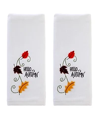 Skl Home Hello Autumn Cotton 2 Piece Hand Towel, 16" x 25"