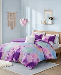Intelligent Design Cassiopeia Watercolor Tie Dye 4-Pc. Duvet Cover Set, Full/Queen