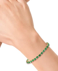 Effy Emerald (9-1/3 ct. t.w.) and Diamond (1/4 Tennis Bracelet 14k Gold (Also Available Brasilica by Sapphire)