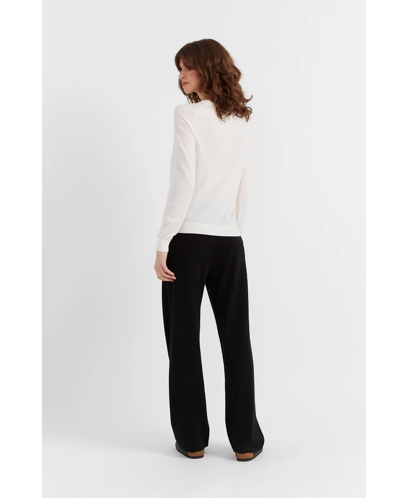 Chinti & Parker Women's Pure Merino Ultra Fine Crew Neck Sweater