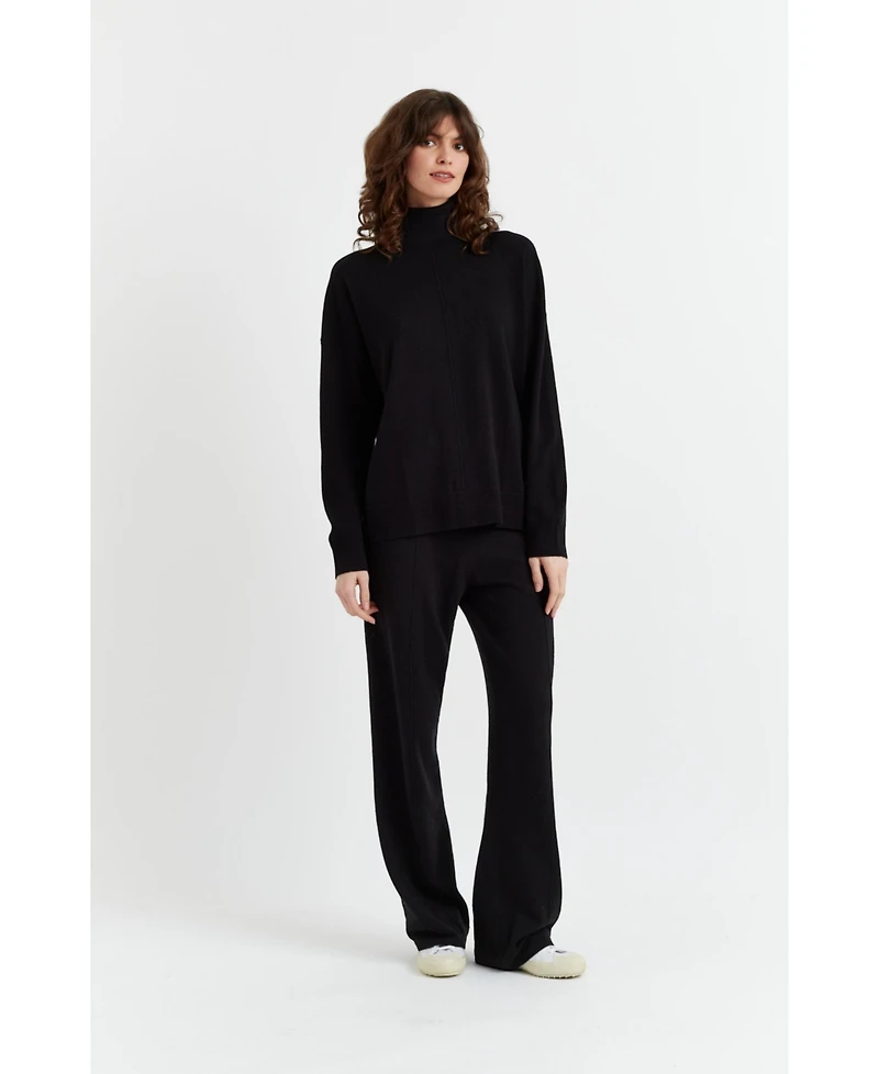 Chinti & Parker Women's Relaxed Roll Neck Wool Cashmere Sweater