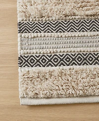 Ink+Ivy Asher Woven Texture Stripe Bath Rug, 22" x 58"