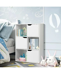 Sugift 6 Cubes Wood Storage Shelves Organization