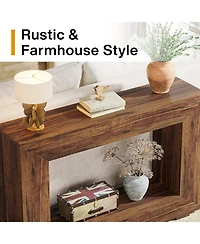 Tribesigns Farmhouse Console Table, 47 Inches Entryway Table with Storage, Industrial Hallway Accent for Living Room, Entrance