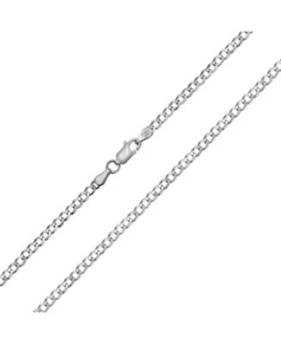 Bling Jewelry Solid 3MM Sterling Silver Miami Cuban Curb Chain Necklace