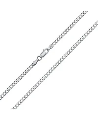 Bling Jewelry Solid 3MM Sterling Silver Miami Cuban Curb Chain Necklace