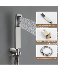 Casainc Single Handle 1-Spray Thermostatic 4-function Shower Faucet