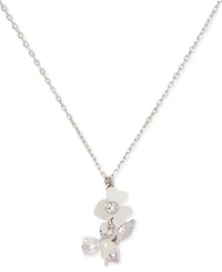 Kate Spade New York Mixed Stone Flower Pendant Necklace, 16" + 3" extender