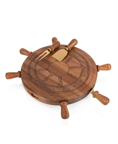 Toscana Helmsman Acacia Lazy Susan Cheese Board