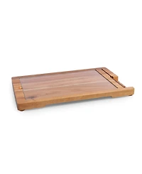 Toscana Ventana Glass and Acacia Cheese Board and Knife Set