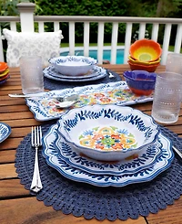 Certified International Flores Set of 4 Salad Plate 9", Service For 4