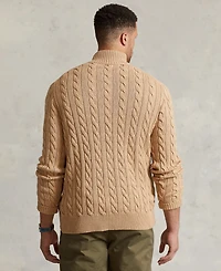 Polo Ralph Lauren Men's Big & Tall Cable-Knit Cotton Quarter-Zip Sweater