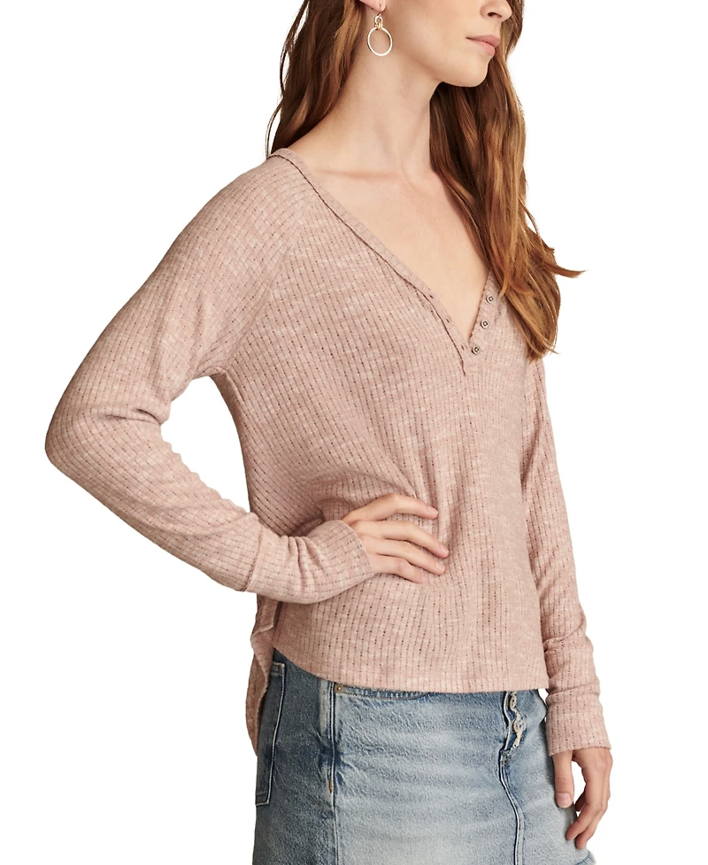 Lucky Brand Women's Cloud Henley Top