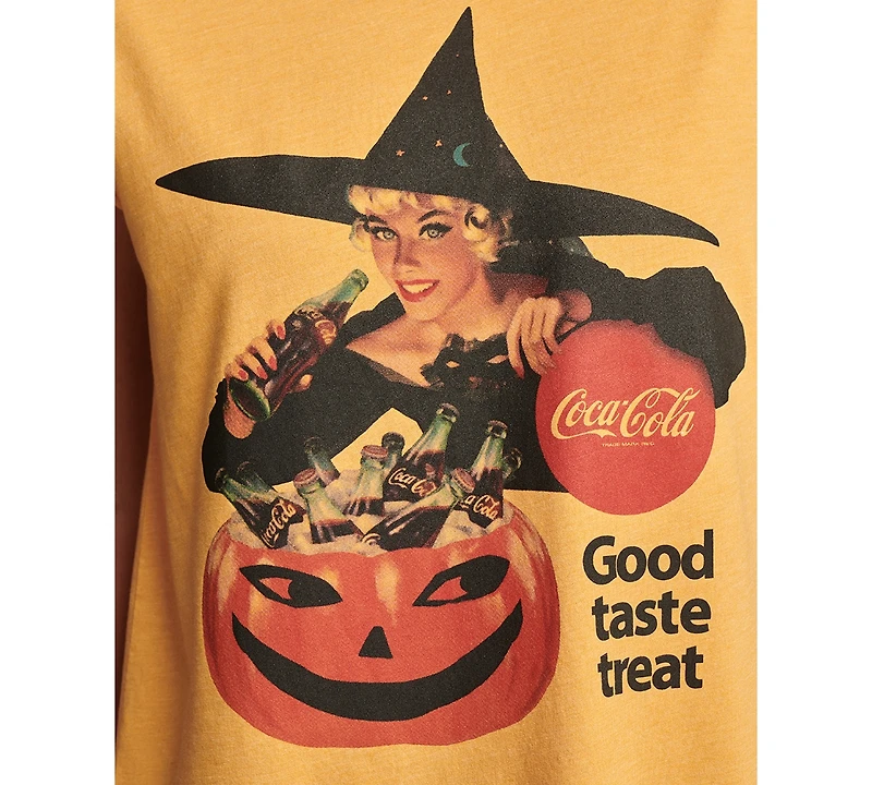 Lucky Brand Women's Coca-Cola Halloween Graphic Boyfriend T-Shirt